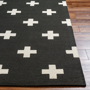 Livabliss Hilda Handmade Wool Area Rug High Pile Artisan Tufted Accent for Entryway or Bedside Black, White 2'3" x 10' HDA2391-2310