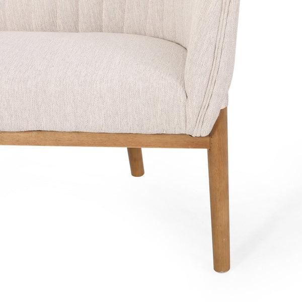 English Elm Loveseat Mid-century Modern Channel Tufted Upholstered Sofa with Rubberwood Tapered Legs 65780.00FBGE