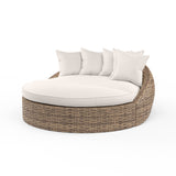 Havana Round Daybed in Canvas Natural w/ Self Welt SW1701-99-OTT-5404 Sunset West