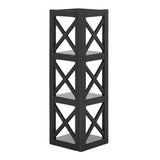 Homelegance By Top-Line Julius X-Frame 3-Shelf Bookcase Black Rubberwood