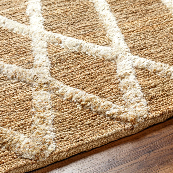 Surya Hadley Hde-2300 Eco-friendly Handmade Jute Rug - 2' X 3' High Pile For Durable Comfort & Style Tan Jute Hde2300-23
