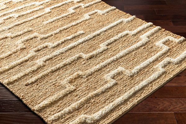 Surya Hadley Hde-2300 Eco-friendly Handmade Jute Rug - 2' X 3' High Pile For Durable Comfort & Style Tan Jute Hde2301-23