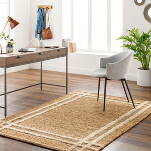 Surya Hadley Hde-2300 Eco-friendly Handmade Jute Rug - 2' X 3' High Pile For Durable Comfort & Style Tan Jute Hde2302-23