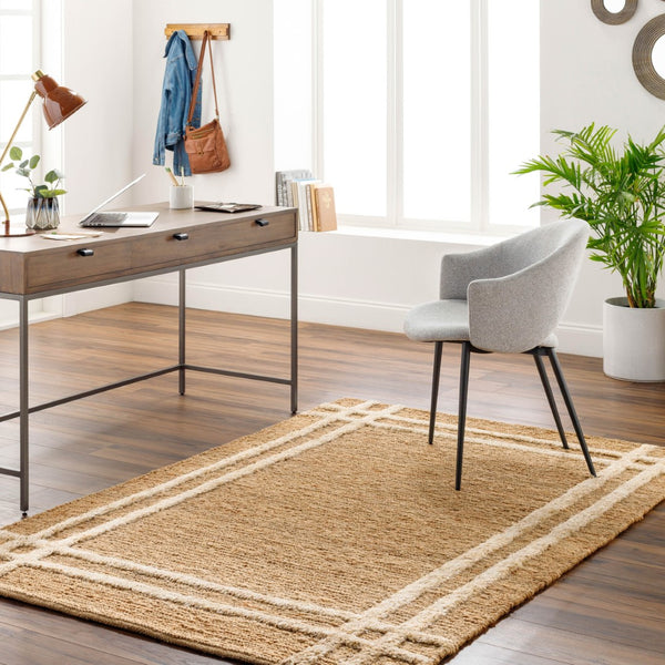 Surya Hadley Hde-2300 Eco-friendly Handmade Jute Rug - 2' X 3' High Pile For Durable Comfort & Style Tan Jute Hde2302-23