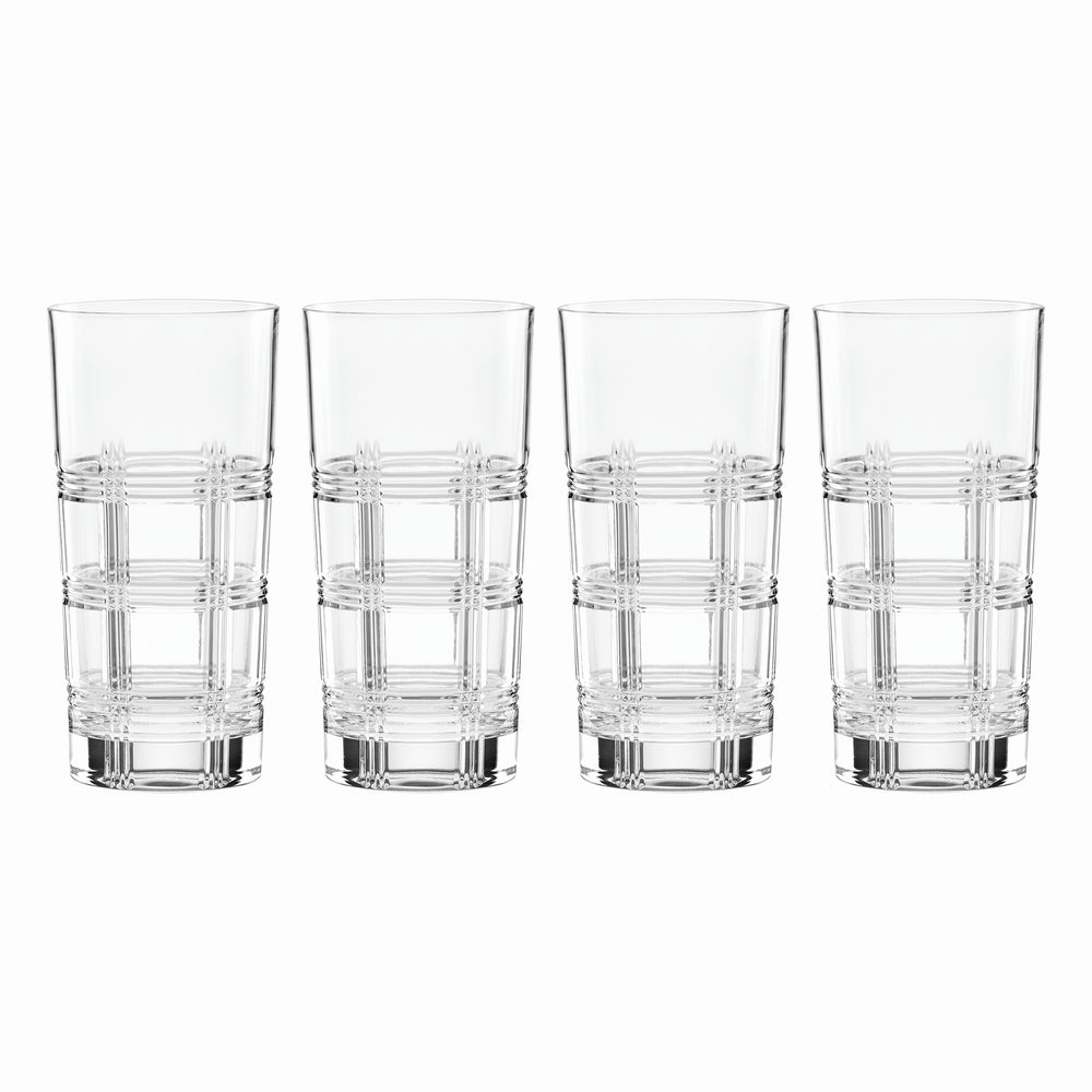 Lenox Reed and Barton Hudson Highball Glasses, Set of 4 Clear, NO COLOR GLASS,CRYSTAL 894593