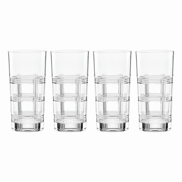 Lenox Reed and Barton Hudson Highball Glasses, Set of 4 Clear, NO COLOR GLASS,CRYSTAL 894593