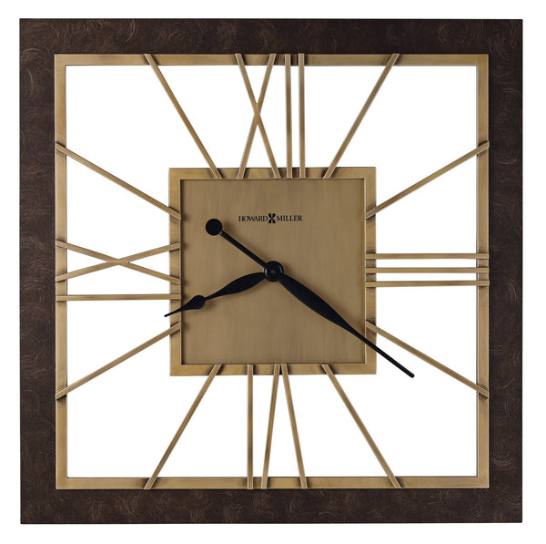 Hekman Furniture 625794 Amara Wall Clock - Stylish Square Design With Antique Brass Finish And Roman Numerals  Amara Wall Clock 625794