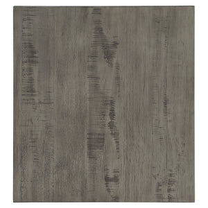 Homelegance By Top-Line Alastor Rustic X-Base End Table with Shelf Grey MDF