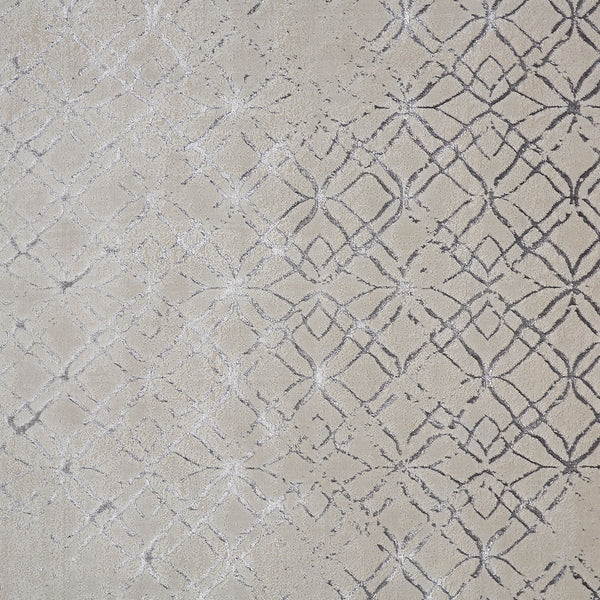 Feizy Rugs Micah Modern Abstract Area Rug - High-grade Soft Polyester, Stain Resistant, Easy Care, Contemporary Style Silver,Gray,White Polyester,Polypropylene 6943047fbgeslvh13