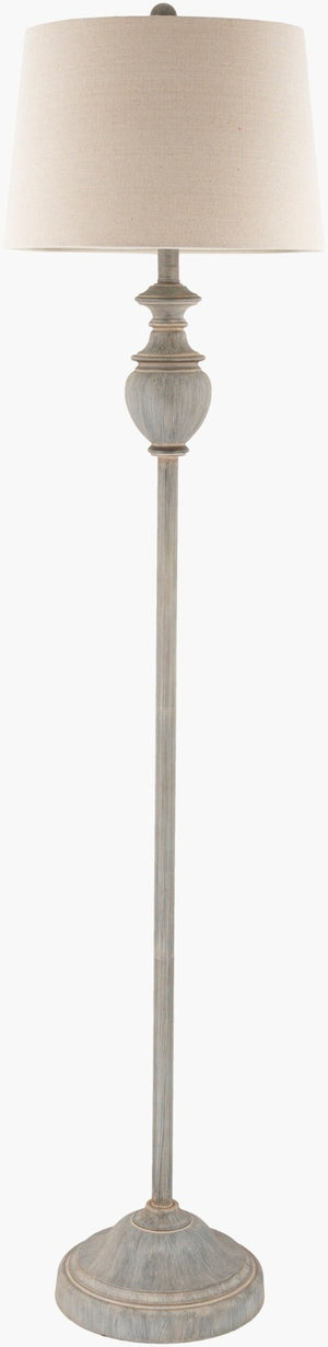 Livabliss Hadlee Resin Vase Floor Lamp with Dual Linen Shades for Warm Ambient Living Rooms HDL-002
