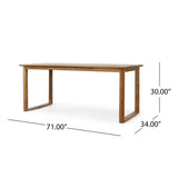 Christopher Knight Home® - Noble House - Nibley Outdoor Acacia Wood Dining Table