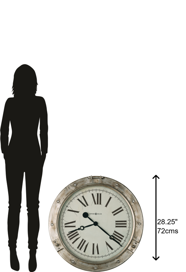 Hekman Furniture 625719 Chesney Maritime Wall Clock: Oversized Porthole Design, Unique Artisan Detailing, Quartz Movement  Chesney Wall Clock 625719
