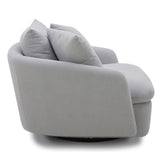 Parker House Parker Living Boomer - Dove Grey Large Swivel Chair with 2 Toss Pillows Dame Dove Grey 100% Polyester SBMR#912S-DMDV