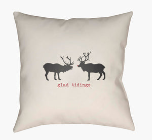 Livabliss Reindeer Woven Polyester Accent Pillow Festive Motif for Cozy Living Spaces HDY080-2020