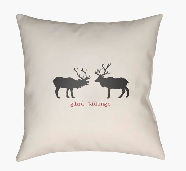 Livabliss Reindeer Woven Polyester Accent Pillow Festive Motif for Cozy Living Spaces HDY080-2020