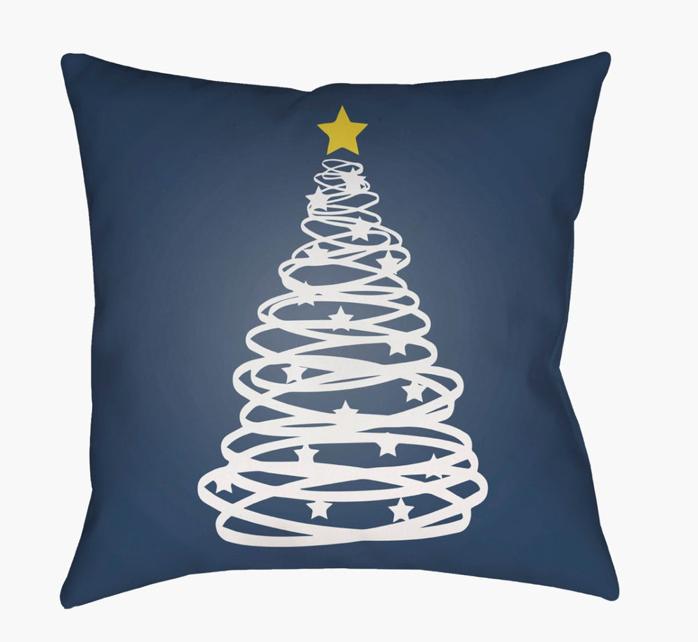 Livabliss Christmas Tree Square Accent Pillow Outdoor Rated Polyester Holiday Festive Decor HDY118-1818