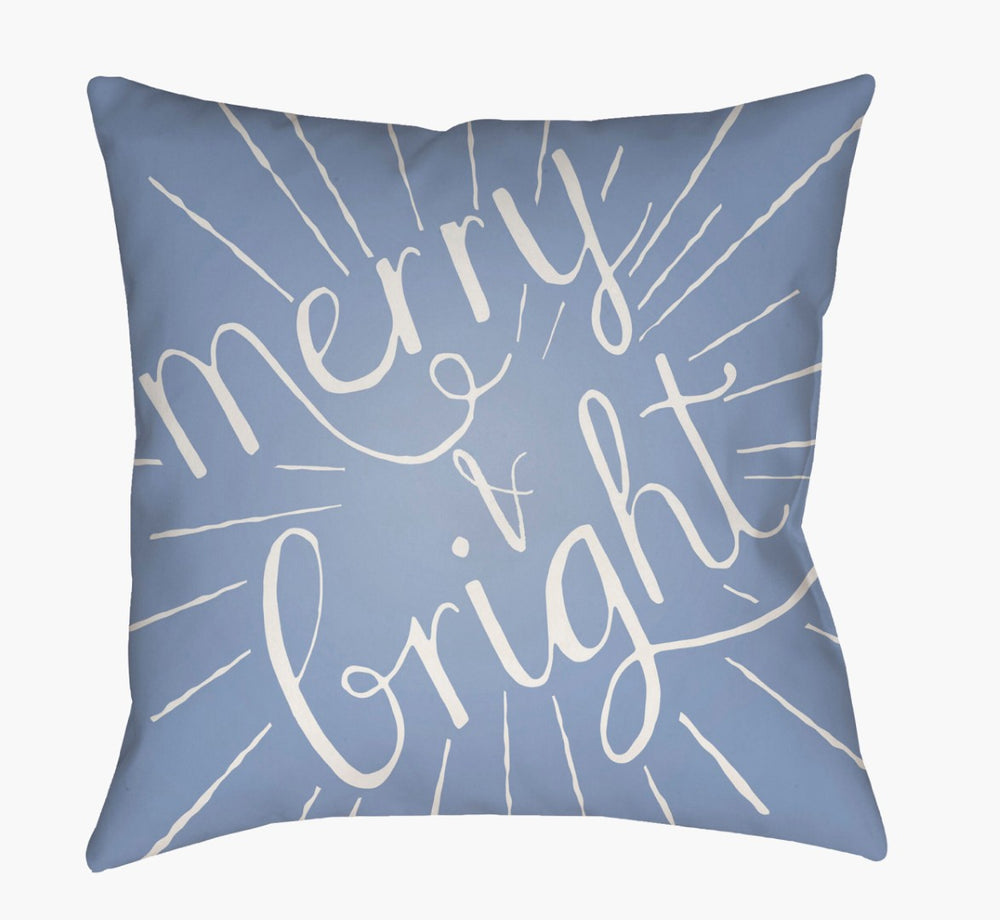 Livabliss Merry and Bright Holiday Typography Throw Pillow for Indoor Outdoor Seasonal Decor HDY123-1818