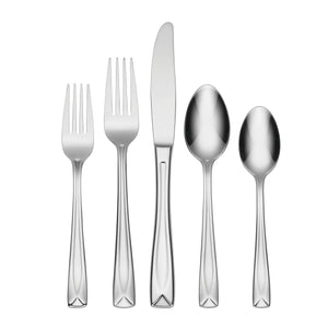 Lenox Oneida Lincoln 20 Piece Everyday Flatware Set, Service for 4 Metallic, STAINLESS METAL T837020A