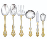 Oneida Golden Michelangelo 6-Piece Luxury Flatware Set, 18/10 Stainless, Dishwasher Safe