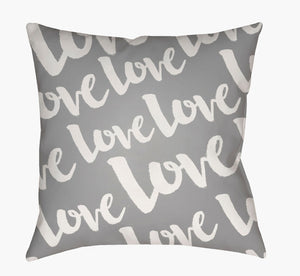 Livabliss Love Woven Heart Motif Square Throw Pillow Textured Polyester Accent for Sofa or Bed HEART012-1818