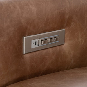 Bernhardt Bernhardt Lioni Power Recliner Chair In Premium Leather With Usb, Power Head & Footrest — Luxe Support 9562RHO