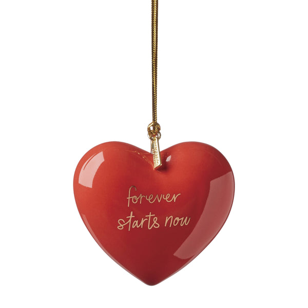 Lenox Kate Spade Be Jolly Couple's 1st Christmas Ornament Black, RED PORCELAIN 897068