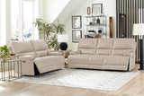 Parker House Parker Living Whitman - Verona Linen - Powered By Freemotion Power Reclining Sofa Loveseat and Recliner Verona Linen Top Grain Leather with Match (X) MWHI-321PH-P25-VLI