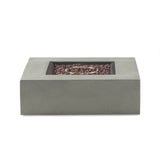 Christopher Knight Home® Noble House 50 000 Btu Square Mgo Fire Table Tank Outside