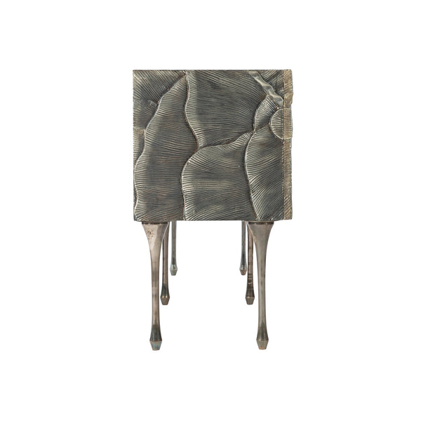 Bernhardt Bernhardt Bruce Nesting Trays Set Of 3-Inches Deep Midnight Leather With Antique Brass Handles, Luxe 301872