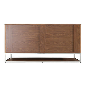 Vig Furniture Modrest Helenora - Elegant Walnut Dresser With Stainless Steel Accents For Modern Bedroom Style Walnut  Vgvc-mc1502-wal