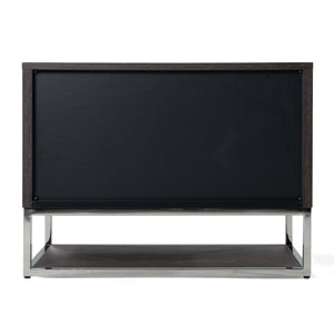 Vig Furniture Modrest Helenora Nightstand - Sleek Modern Grey Elm With Stainless Steel Accents For Elegance Grey  Vgvc-mb1502-gry