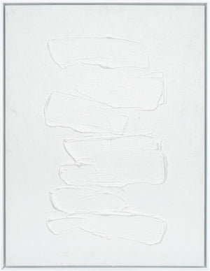 Surya Hemkund Framed Art Wall Decor - 25"H X 19"W Minimalist Canvas Elegance For Modern Interiors Main, White,Frame, Canvas,Polystyrene Hem001-2519