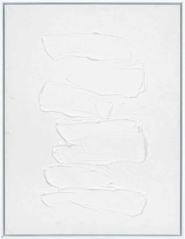 Surya Hemkund Framed Art Wall Decor - 25"H X 19"W Minimalist Canvas Elegance For Modern Interiors Main, White,Frame, Canvas,Polystyrene Hem001-2519