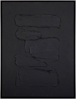 Surya Hemkund Framed Art Wall Decor - 25"H X 19"W Minimalist Canvas Elegance For Modern Interiors Main, Black,Frame, Canvas,Polystyrene Hem002-4836