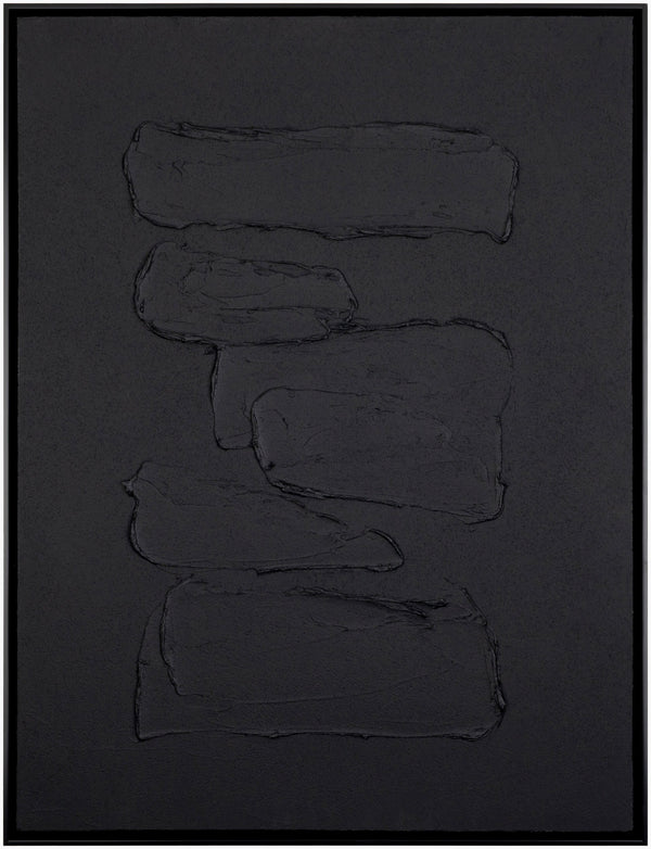 Surya Hemkund Framed Art Wall Decor - 25"H X 19"W Minimalist Canvas Elegance For Modern Interiors Main, Black,Frame, Canvas,Polystyrene Hem002-4836