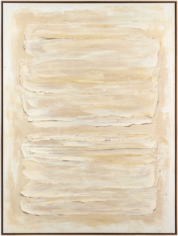 Surya Hemkund Hand-painted Minimalist Framed Wall Art Large Vertical Statement Piece HEM006-4836