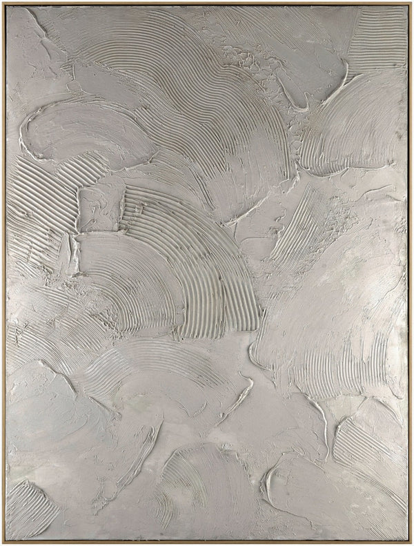 Surya Hemkund Hand-painted Minimalist Framed Wall Art Large Gallery Ready Vertical Piece HEM007-4836