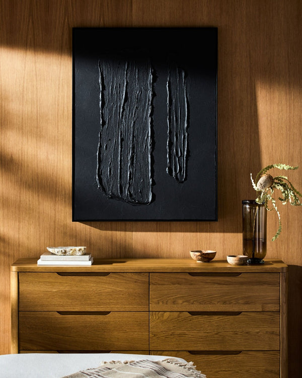 Surya Hemkund Hand-painted Minimalist Framed Wall Art Gallery Style Large Format Piece HEM009-4836