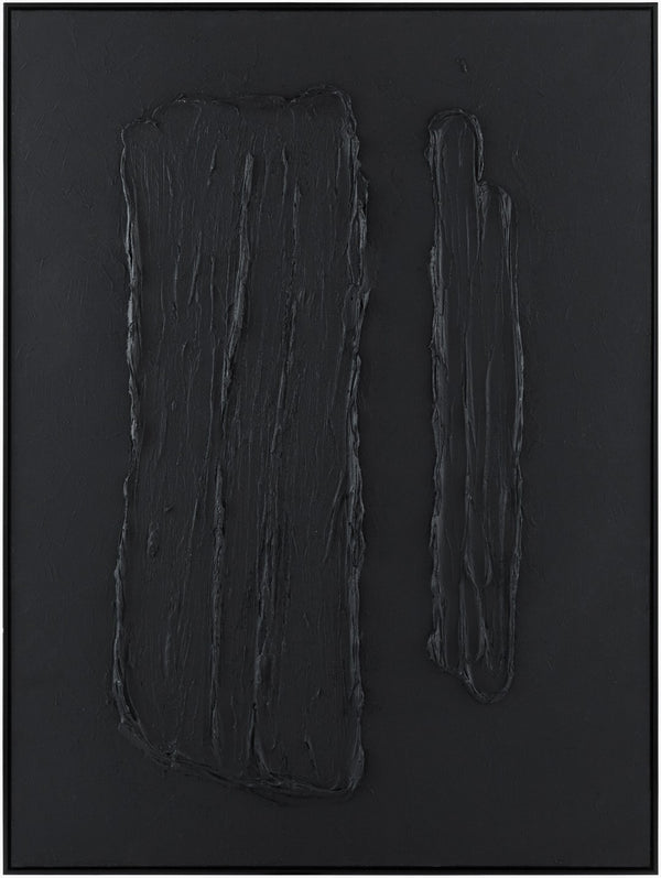 Surya Hemkund Hand-painted Minimalist Framed Wall Art Gallery Style Large Format Piece HEM009-4836
