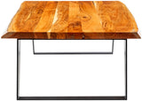 Halden HEN-002 16"H x 45"W x 31"D Coffee Table HEN-002  Top: Brown; Base: Black Surya