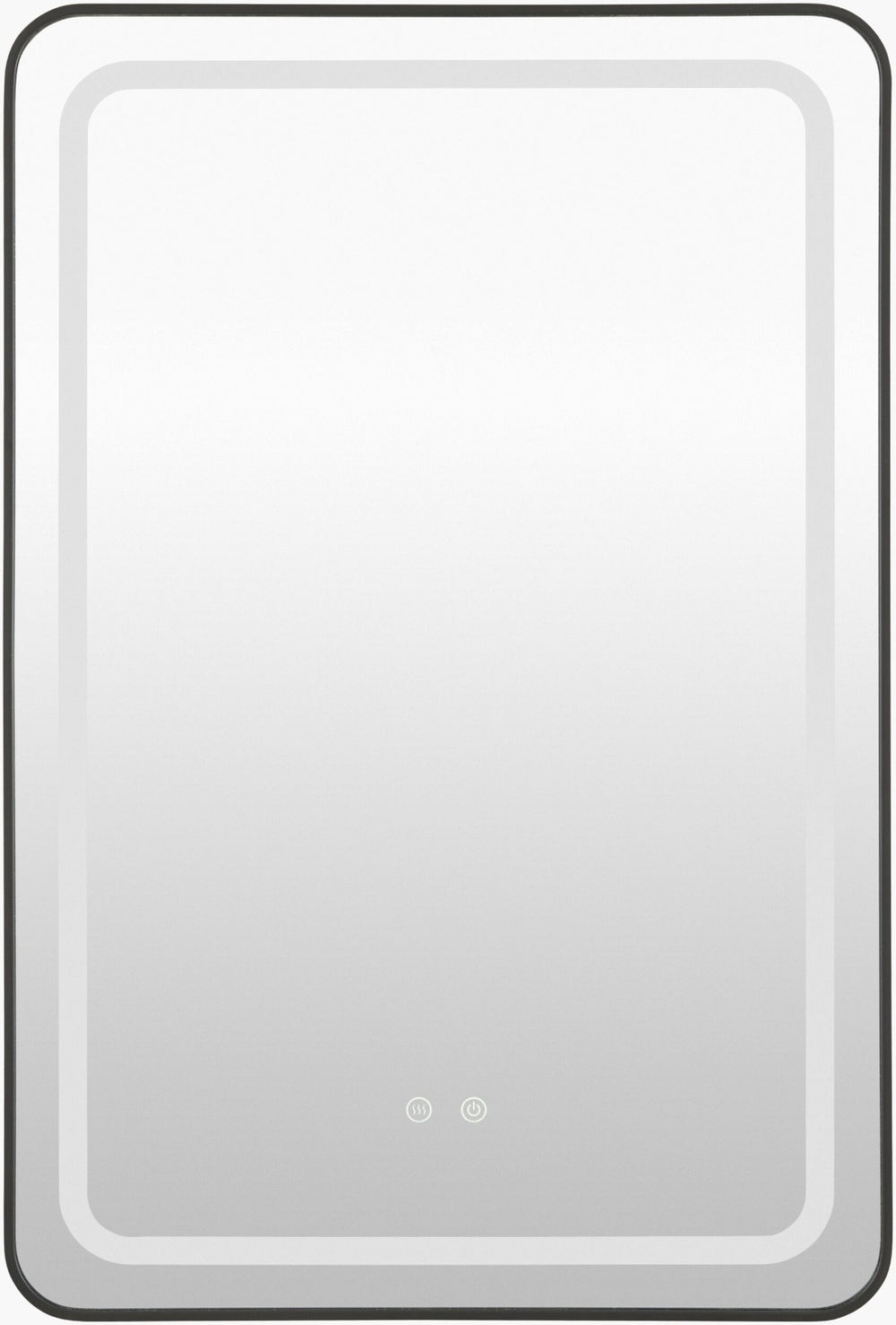 Livabliss Hena Frameless Rectangular Wall Mirror Flush Mount Vanity Bathroom Bedroom Decor Black 24"H x 36"W x 1"D HENA001-24361