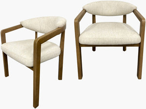 Surya Henderson Upholstered Dining Chair Cushioned Seat Transitional Style for Classic Rooms HEND001-SET