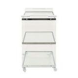 Christopher Knight Home® - Noble House - Yves Acrylic Bar Trolley with Glass Shelves, Clear