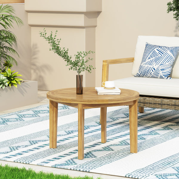 English Elm Christopher Knight Home® - SOLANO Acacia Wood Coffee Table in Brown — Rustic Modern 30x29.5 Low Profile Accent Table for Living Rooms 70335.00