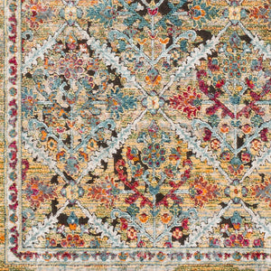 Livabliss Herati Persian Geometric Floral Rug Machine Woven Poly Blend Entryway Accent HER2303-23