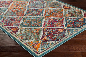 Livabliss Herati Persian Medallion Floral Accent Rug Machine Woven Poly Blend Entryway Mat HER2304-23