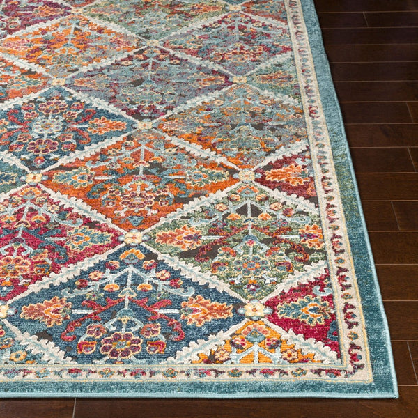 Livabliss Herati Persian Medallion Floral Accent Rug Machine Woven Poly Blend Entryway Mat HER2304-23
