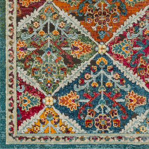 Livabliss Herati Persian Medallion Floral Accent Rug Machine Woven Poly Blend Entryway Mat HER2304-23
