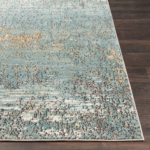 Livabliss Herati Persian Fish Floral Machine Woven Indoor Rug for Entryway or Bedroom Aqua, Light Gra 2' x 2'11" HER2320-23