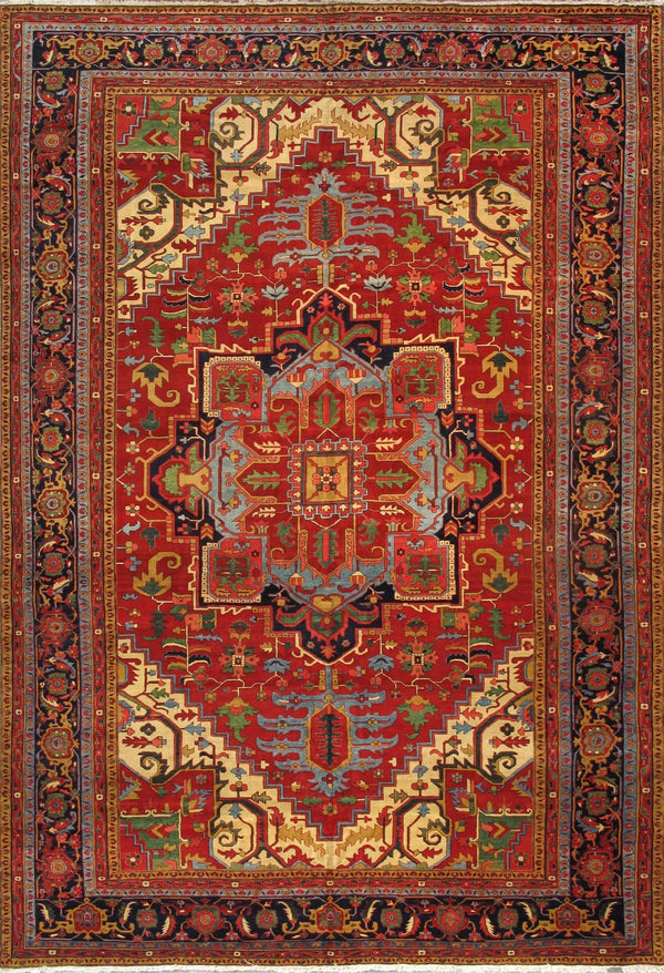 Pasargad Home Azerbaijan Collection Hand-knotted Lamb's Wool Area Rug For Elegant Home Décor   032023